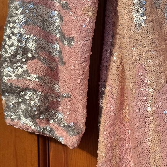 ASOS Ever New sequin drape mini dress in pastel ombre - Picture 6 of 10